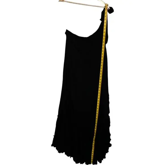 NWT Free People Black Martini Kaftan One Shoulder Maxi Dress (S) - Picture 8 of 13